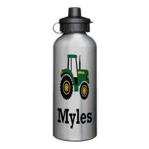 Personalised Children's 600ml Sport Water Drinks Bottle - Any Kids Name - Tractor Design