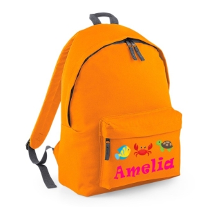 Personalised Under The Sea Any Name Printed Kids Children's School Nursery Backpack Rucksack Bag