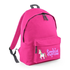 Personalised Unicorn Any Name Printed Kids Children's School Nursery Backpack Rucksack Bag