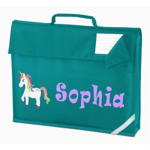 Personalised Unicorn Any Name Printed Kids Children's School Nursery Book Bag