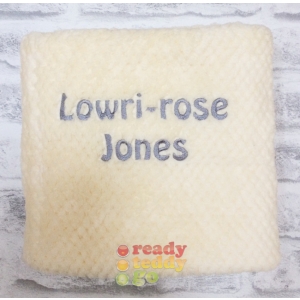 Personalised Lemon Waffle Baby Blanket Wrap Embroidered Any Name