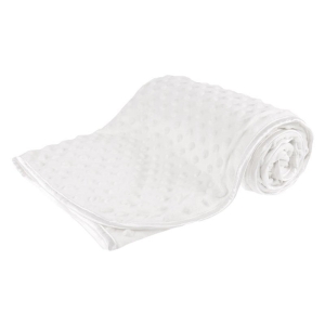 Personalised White Bubble Mink Baby Blanket Wrap Embroidered Any Name