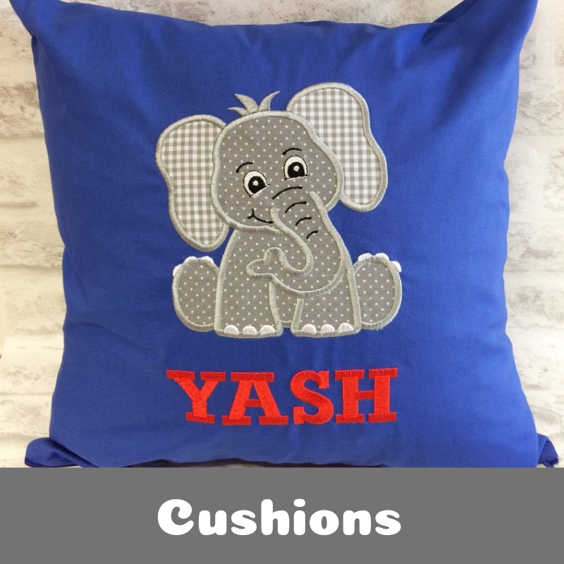 Personalised Printed and Embroidered Cushions for Children