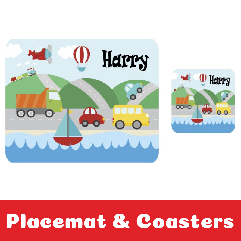Personalised Placemats and Coasters for Kids Personalised Placemats and Coasters for Kids