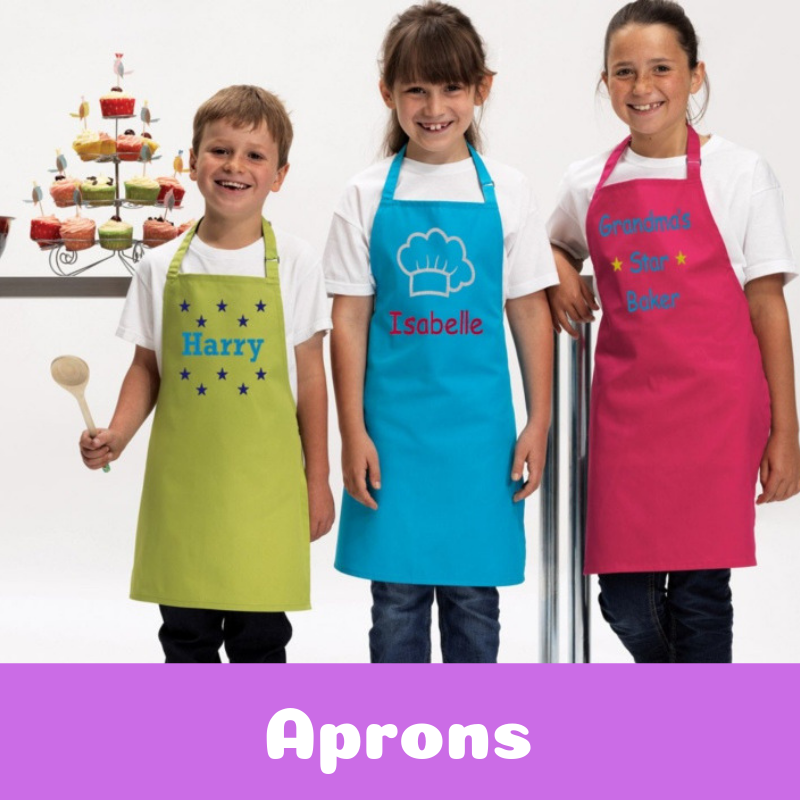 Personalised Embroidered Aprons For Children