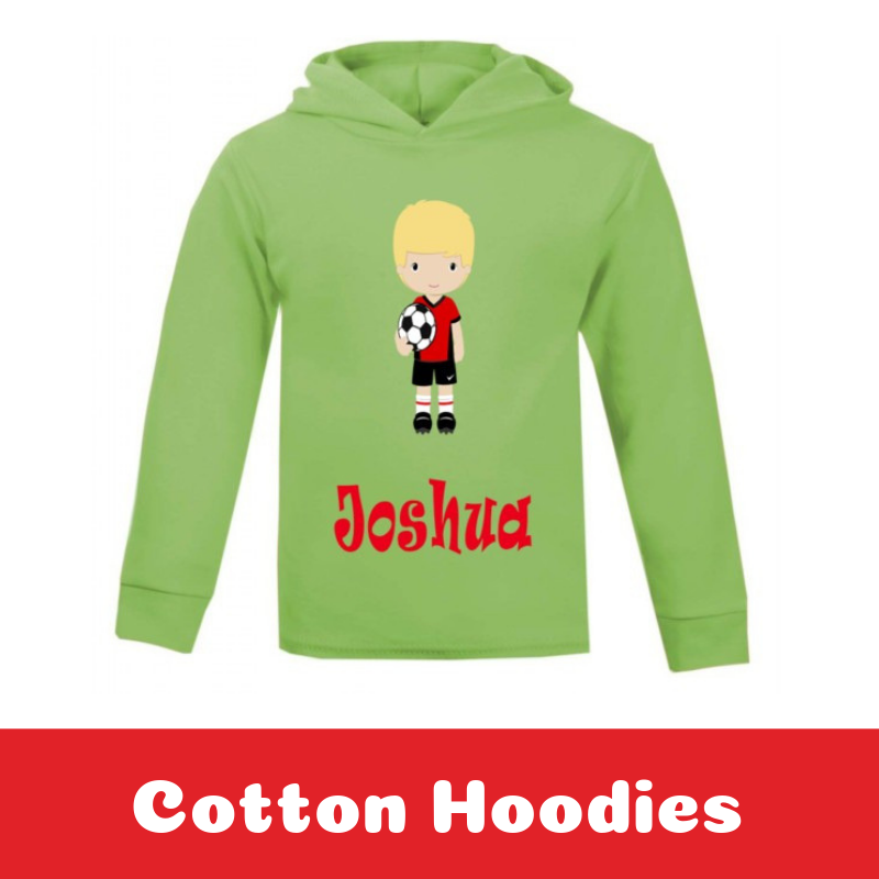 Personalised Kids Printed Cotton T-Shirt Hoodies