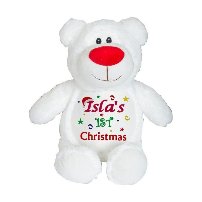 white christmas teddy bear
