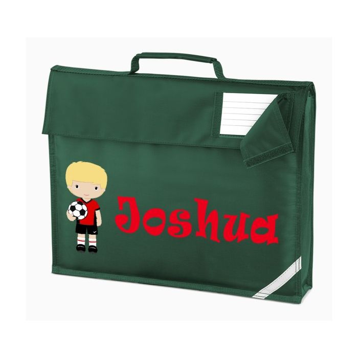 Personalised book bag with strap on sale