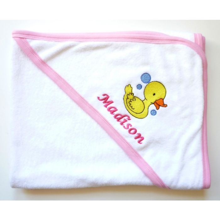 Personalised Embroidered Any Name Design Baby Hooded Bath Towels 14.99