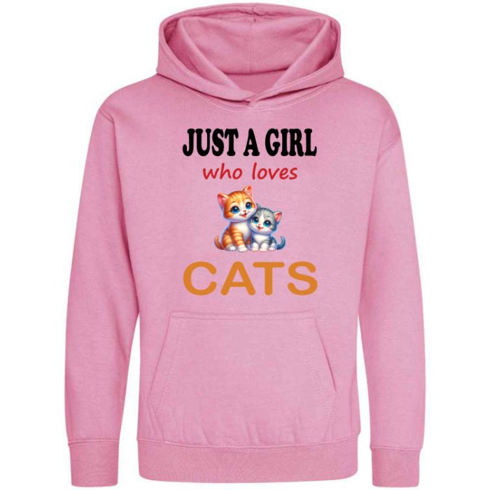 Just a Boy Girl who loves CATS Childrens Hoodie