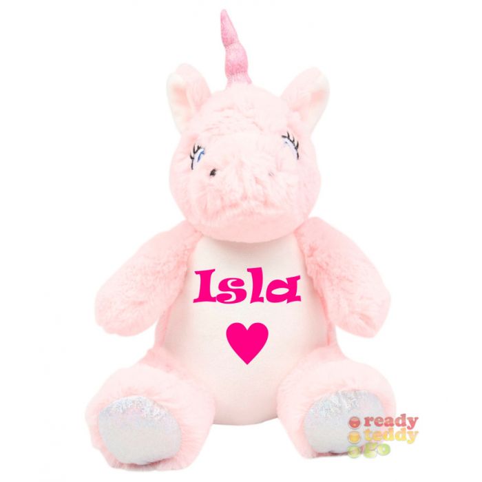 Pink unicorn soft toy sales
