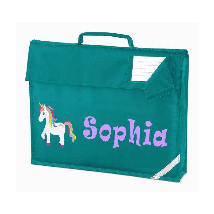 Unicorn book bags for school discount