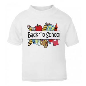 Back To School Clipart Any Name Childrens Printed T-Shirt