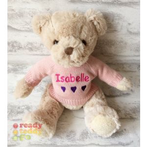 Bartley Teddy Bear with Knitted Jumper