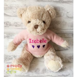 Bartley Teddy Bear with Knitted Jumper