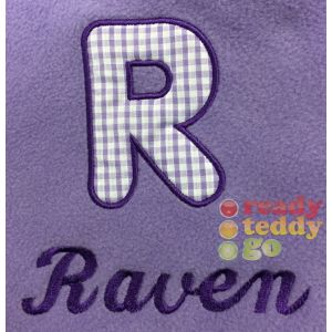 Applique Letter + Any Name Baby Cotton / Fleece Blanket