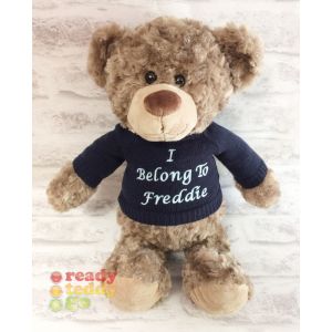 Bobby Teddy Bear with Knitted Jumper