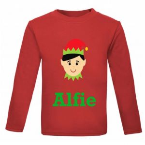 Christmas Boy Elf Any Name Childrens Printed T-Shirt