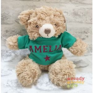 Small Keel Toys Eco Bramble The Teddy Bear Glitter or Plain Vinyl T-Shirt