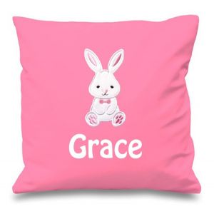 Bunny Rabbit Any Name Embroidered Cushion