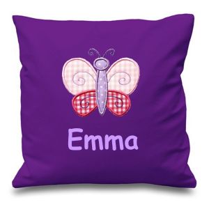 Butterfly Any Name Embroidered Cushion