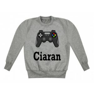 Gaming Controller Any Name Childrens Sweatshirt / Jumper