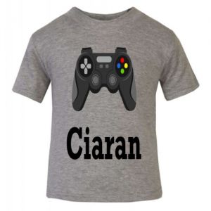 Gaming Controller Any Name Childrens Printed T-Shirt