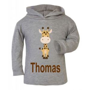 Giraffe Any Name Childrens T-Shirt Hoodie