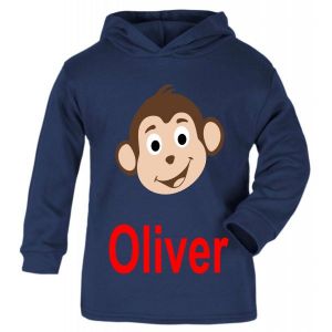 Monkey Any Name Childrens T-Shirt Hoodie