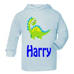 Cute Dinosaur Any Name Childrens T-Shirt Hoodie