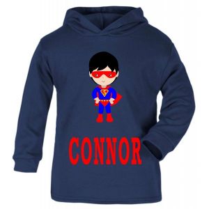 Superhero Boy Any Name Childrens T-Shirt Hoodie