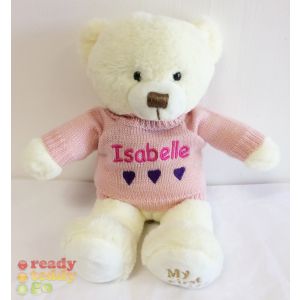Baby My 1st Teddy Bear Cream with Knitted Jumper