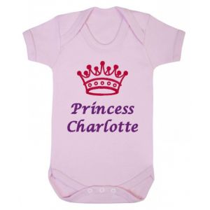 Princess Any Name Crown Baby Vest