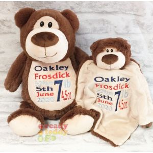 Cubbyford The Brown Bear Cubbie & Blankie Gift Set