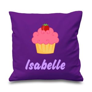 Cupcake Any Name Printed Cushion