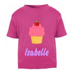 Cupcake Any Name Childrens Printed T-Shirt