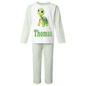 Cute Tortoise Any Name Childrens Pyjamas