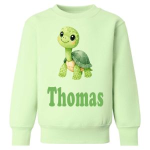 Cute Tortoise Any Name Childrens Sweatshirt / Jumper