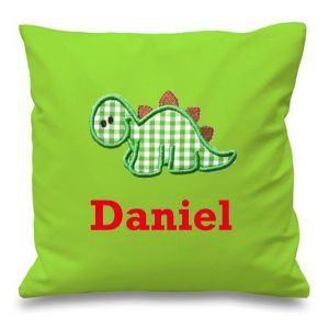 Dinosaur Any Name Embroidered Cushion