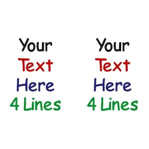 Text Only (4 Lines Both Ears) Design