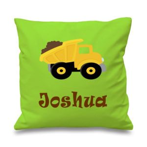 Dump Truck Any Name Printed Cushion