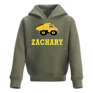 Dump Truck Any Name Childrens Hoodie