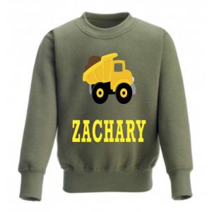 Dump Truck Any Name Childrens Sweatshirt / Jumper