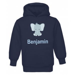 Elephant Any Name Childrens Hoodie