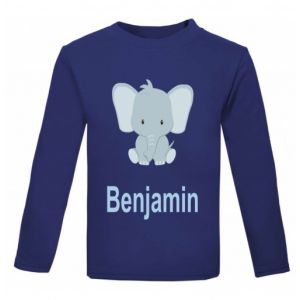 Elephant Any Name Childrens Printed T-Shirt