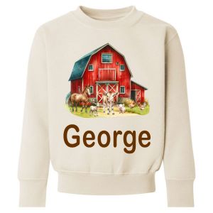 Farm Animals Barn Any Name Childrens Sweatshirt / Jumper