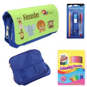 Jungle Animals Filled Pencil Case