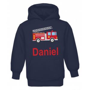 Fire Engine Any Name Childrens Hoodie