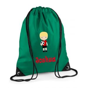 Football Player Any Name Drawstring Bag