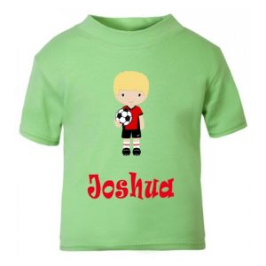 Football Player Any Name Childrens Printed T-Shirt